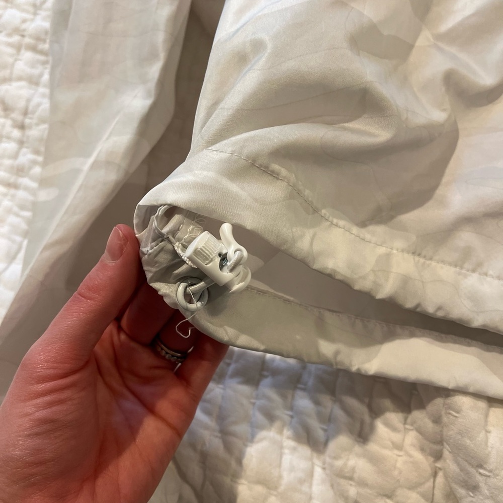 White camo wind breaker